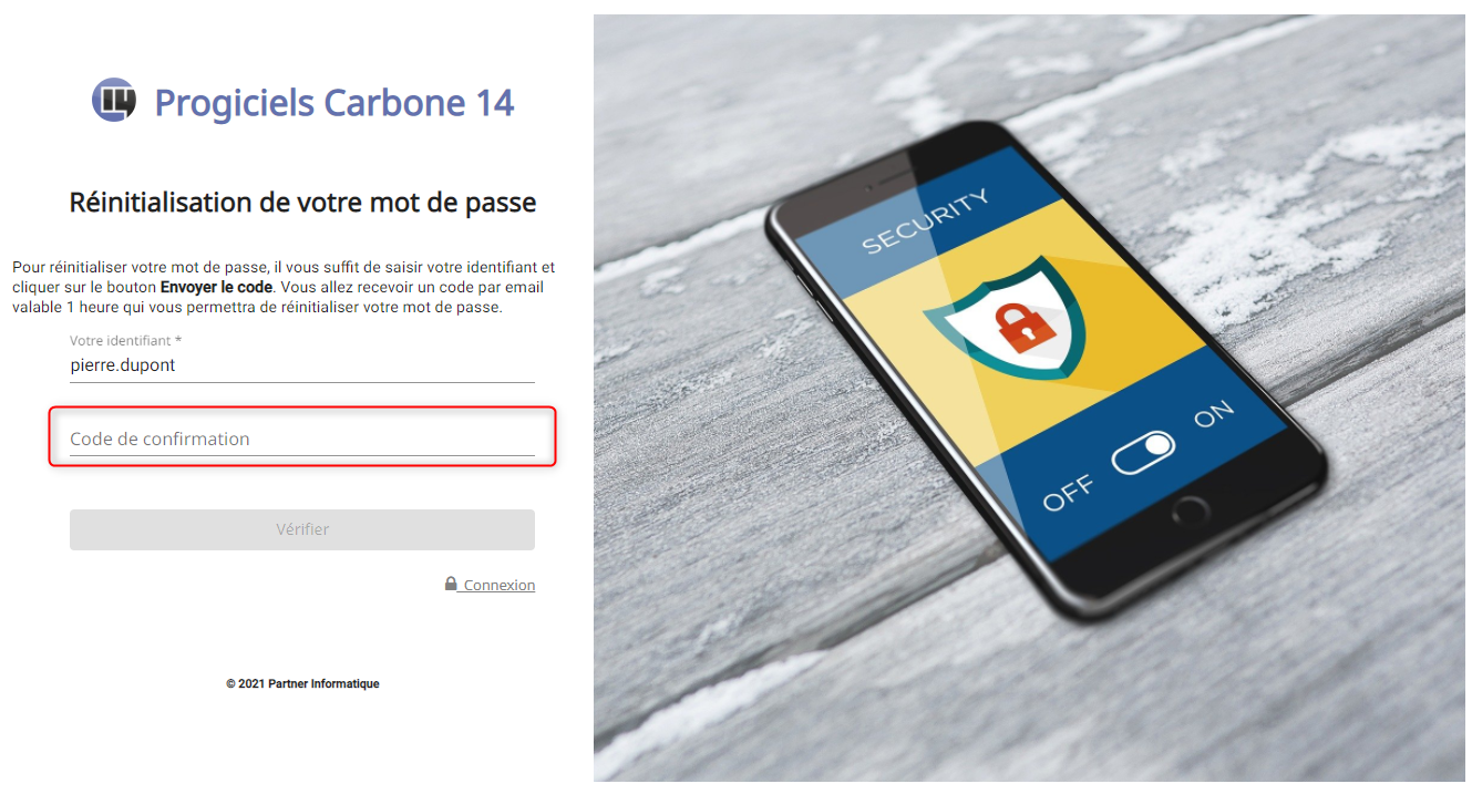 Code de confirmation