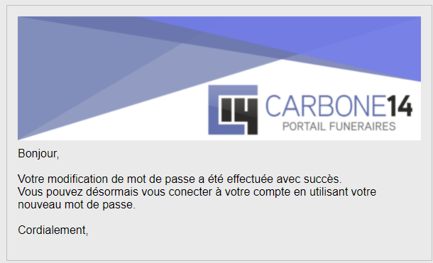 Email de confirmation