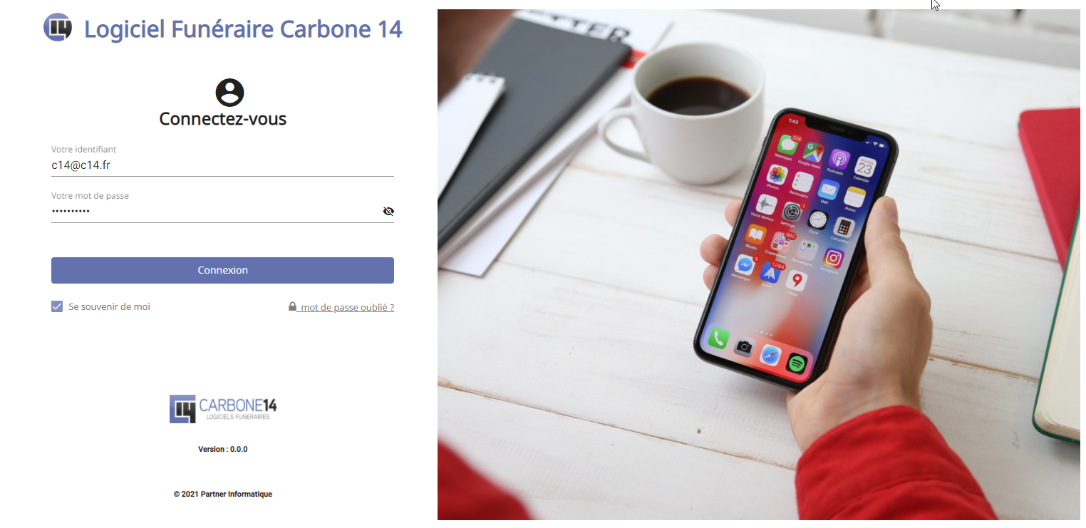Page de login