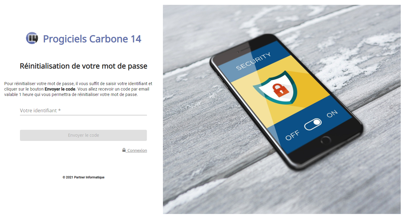 Réinitialisation du mot de passe