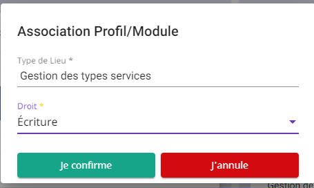 Association profils module