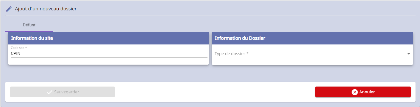 Base ajout dossier