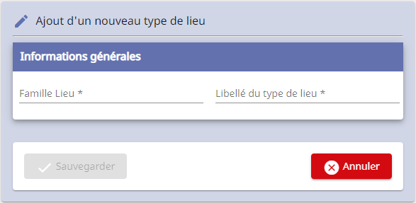 Liste des types de table de base