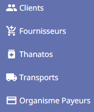 Menu des tiers